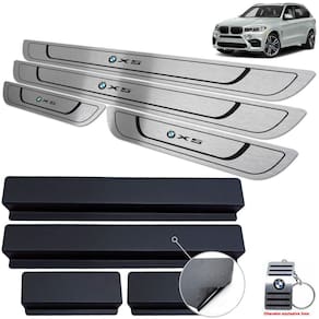 Soleira Em Inox Bmw X5 2015 A 2021 Preto Baixo Relevo