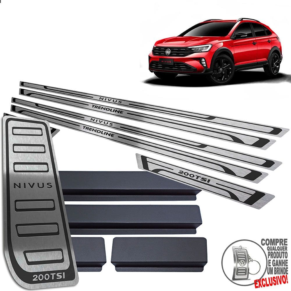 Descanso + Soleira Nivus Trendline Preto Baixo Relevo