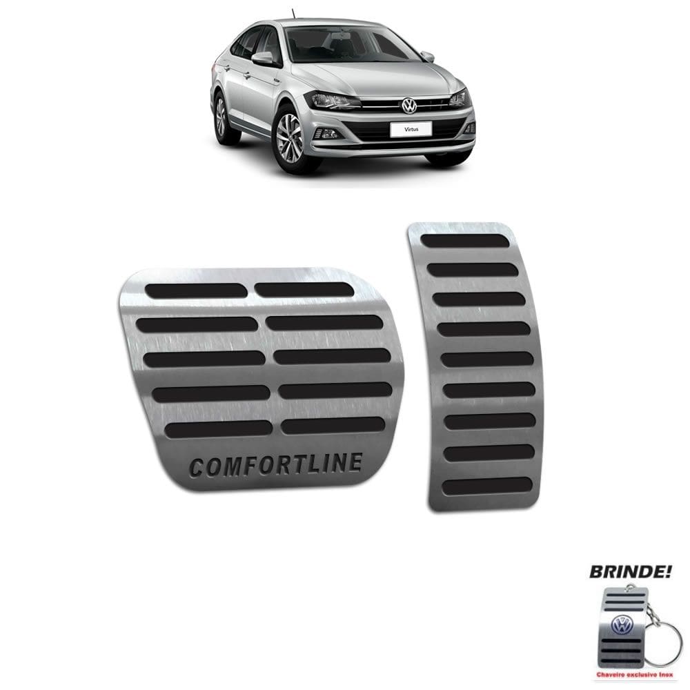 Pedaleira Gravação Preto Virtus Comfortline 2018 a 2020