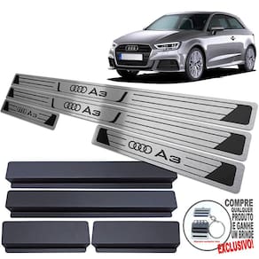 Soleira De Porta Audi A3 2017 A 2021 Preto Baixo Relevo