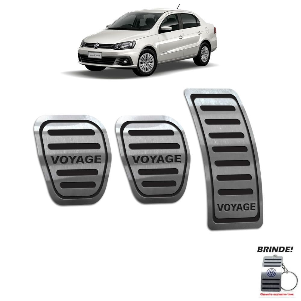 Pedaleira Manual Volkswagen Voyage 2010 A 2020 Preto
