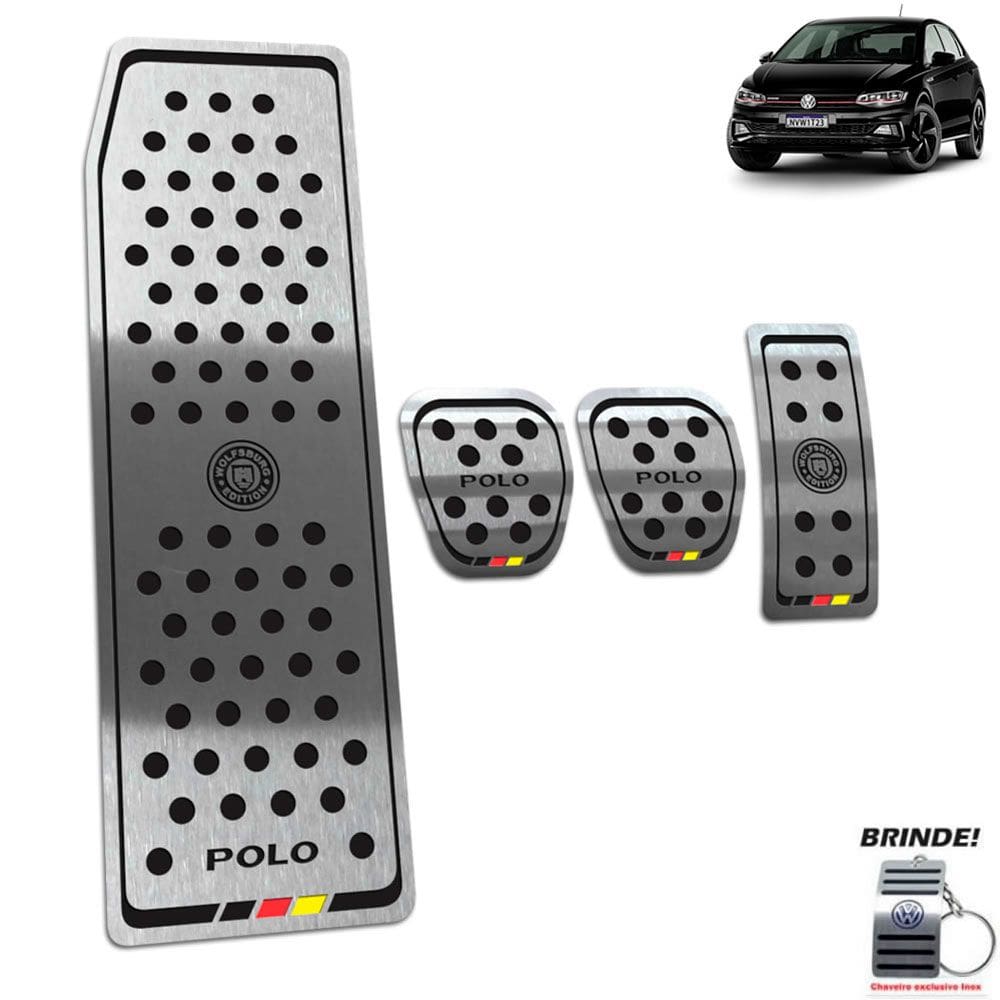 Descanso + Pedaleira Manual Preto Polo Wolfsburg Ed