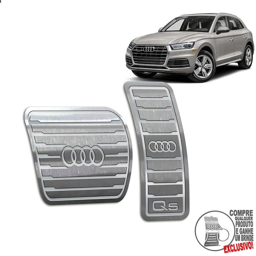 Pedaleira Automático Aço Inox Prata Audi Q5 2018 A 2021
