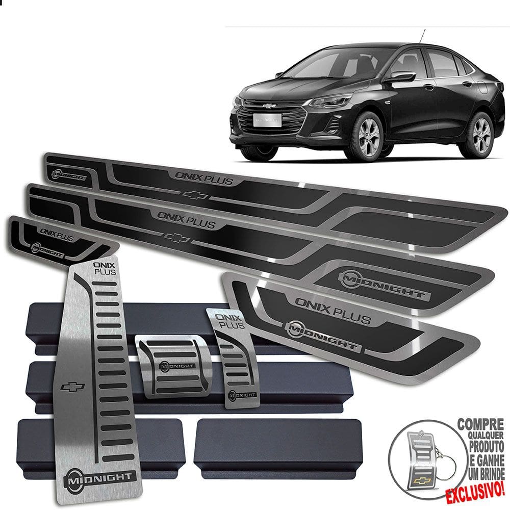 Descanso Pedaleira Soleira Preto Onix Plus Midnight 2020 22