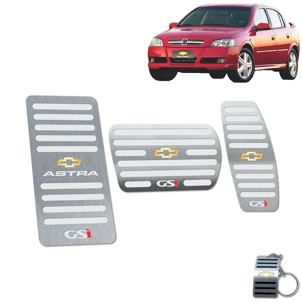 Descanso de Pé +  Pedaleira Automático Astra Gsi Prata