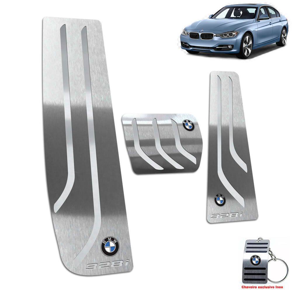 Pedaleira Automático + Descanso Bmw 328i 2011 A 2018 Prata