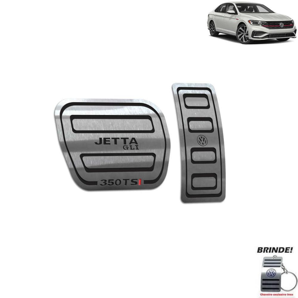 Pedaleira Automático Em Aço Inox Jetta Gli 350 Tsi Preto