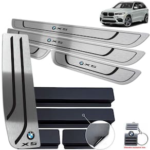 Descanso + Soleira Bmw X5 2015 A 2021 Preto Baixo Relevo