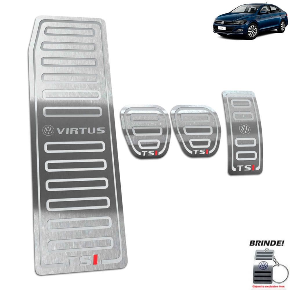 Pedaleira+ Descanso Virtus Tsi 2018 19 2020 Manual Prata