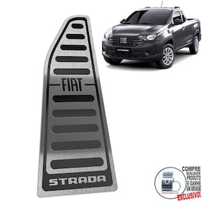 Descanso De Pé Em Aço Inox Fiat Strada Endurance Preto