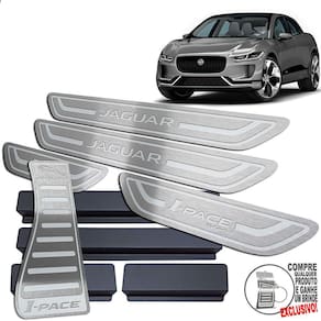 Descanso Soleira Jaguar I-Pace 2019 2021 Prata Baixo Relevo