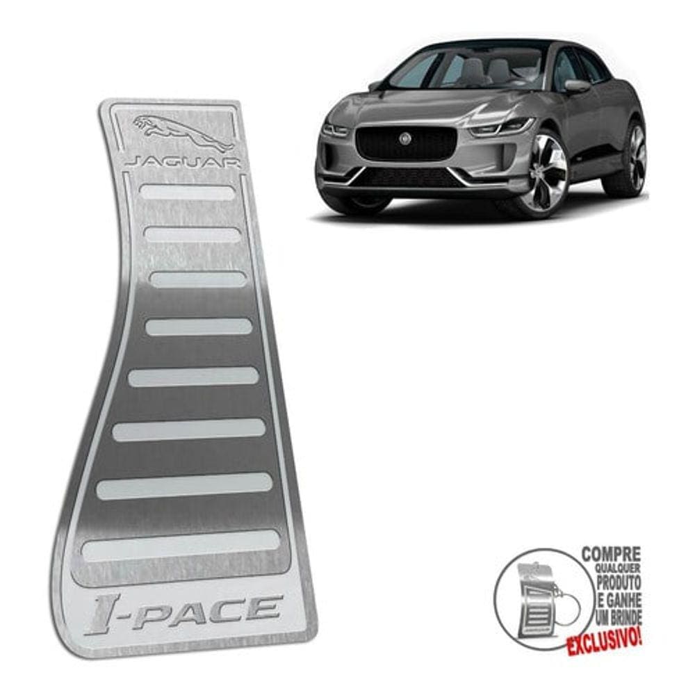 Descanso De Pé Aço Inox Jaguar I-Pace 2019 A 2021 Prata