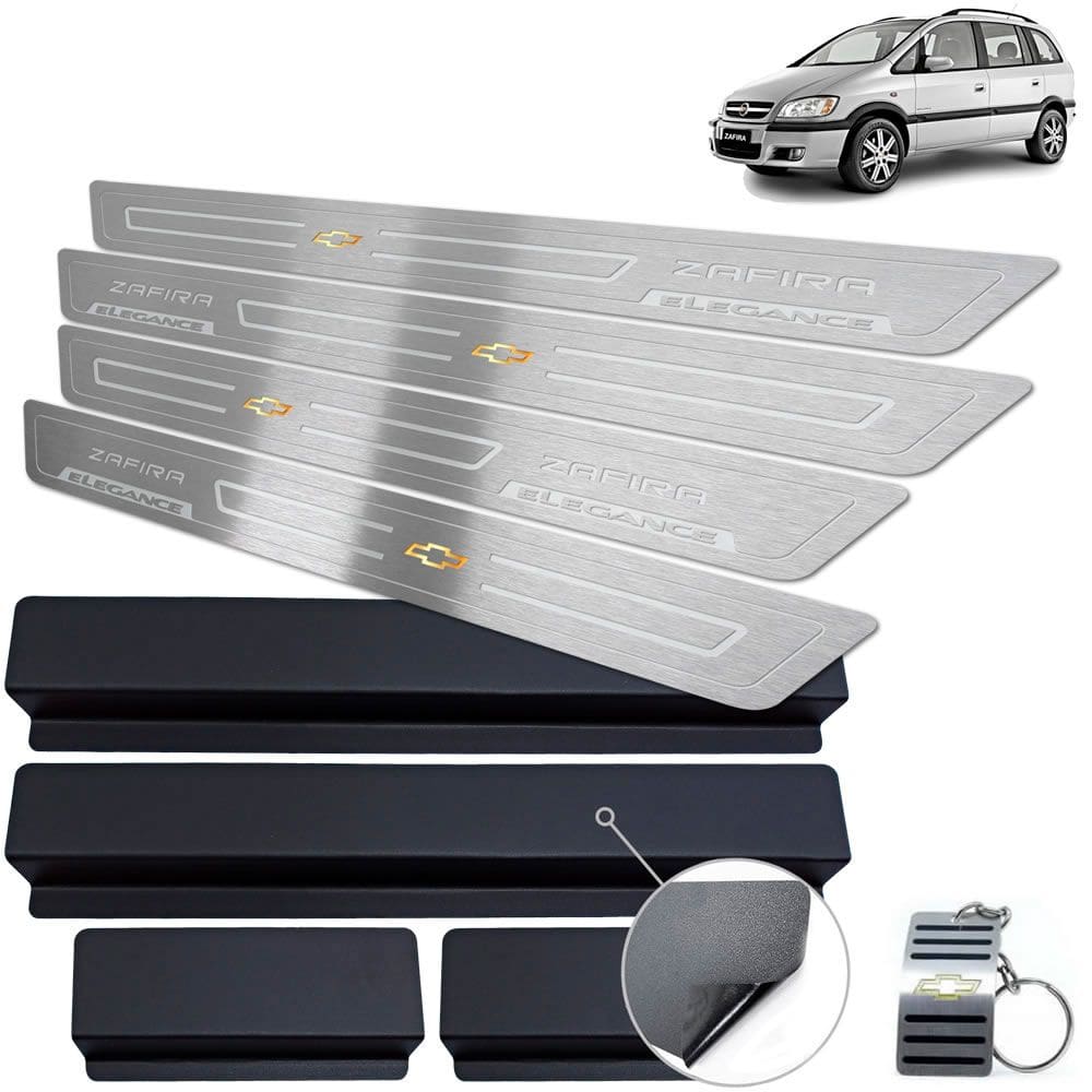Soleira Zafira Elegance 2005 A 2012 Prata Baixo Relevo