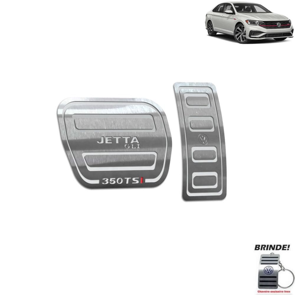 Pedaleira Automático Em Aço Inox Jetta Gli 350 Tsi Prata