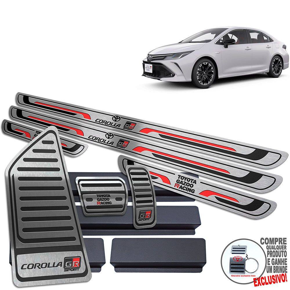 Pedaleira Soleira Descanso Corolla Gr Sport 2020 2022 Preto