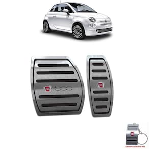 Pedaleira Automático Em Aço Inox Preto Fiat 500