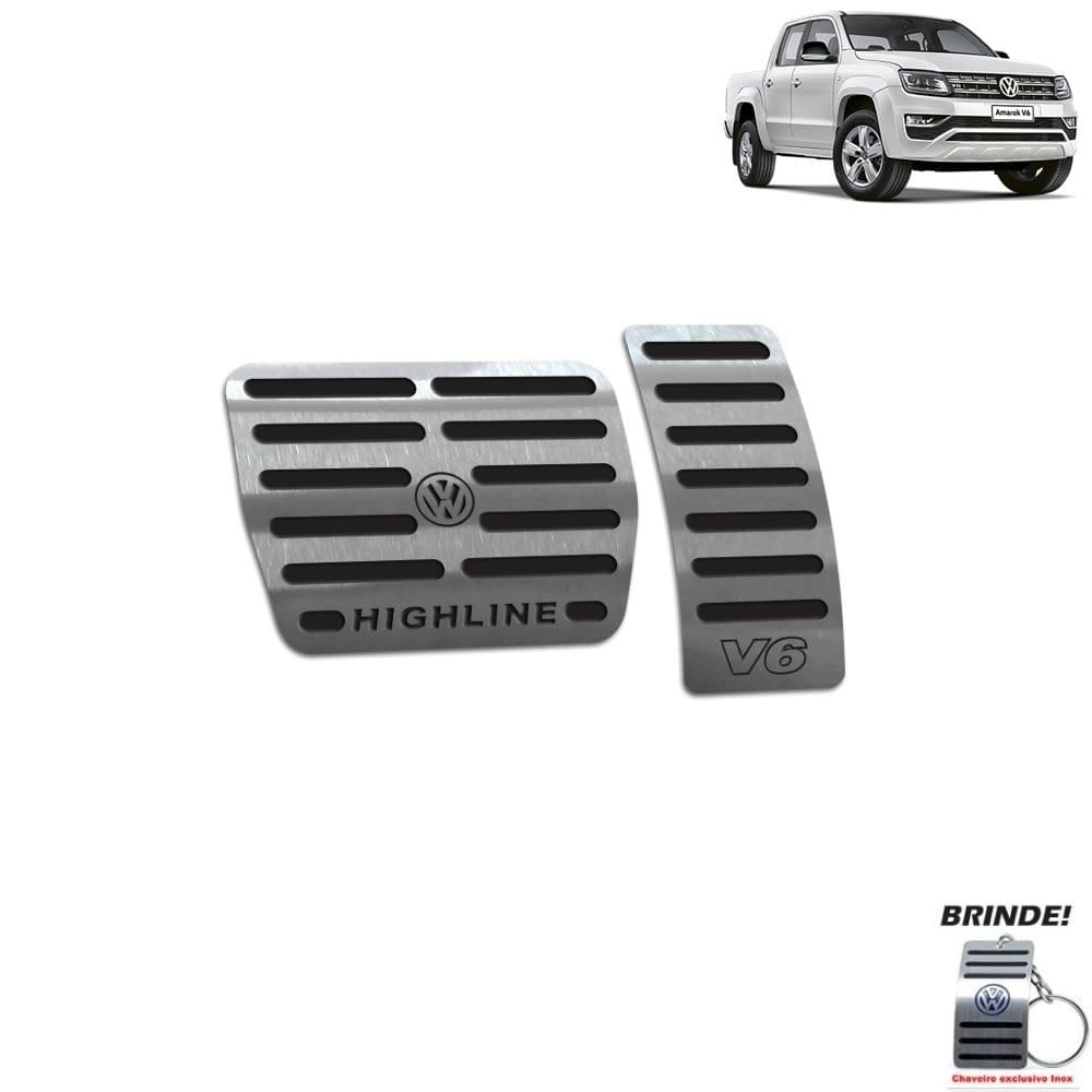 Pedaleira Automático Amarok V6 Highline 2018 a 2020 Preto