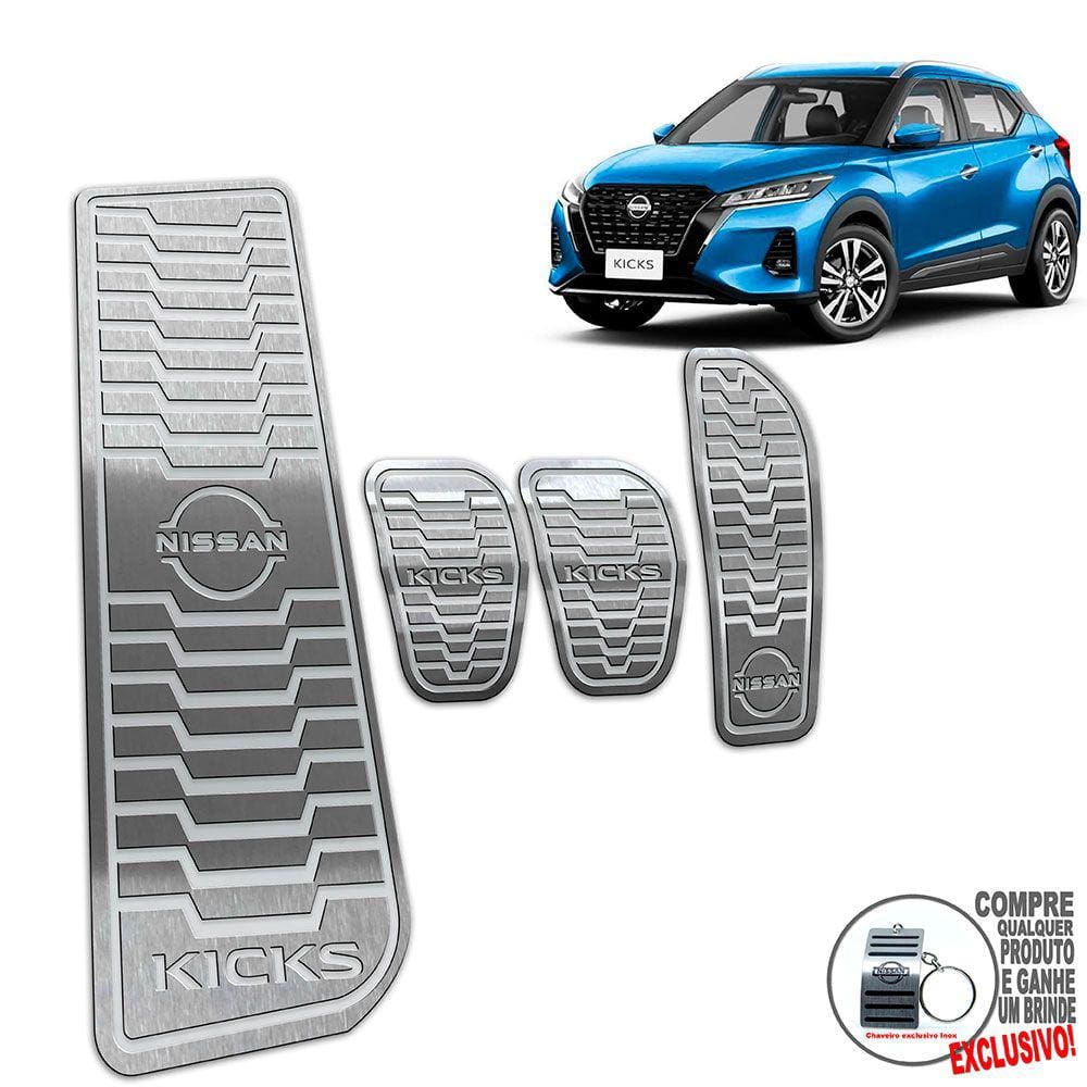 Descanso + Pedaleira Manual Nissan Kicks 2022 / Prata