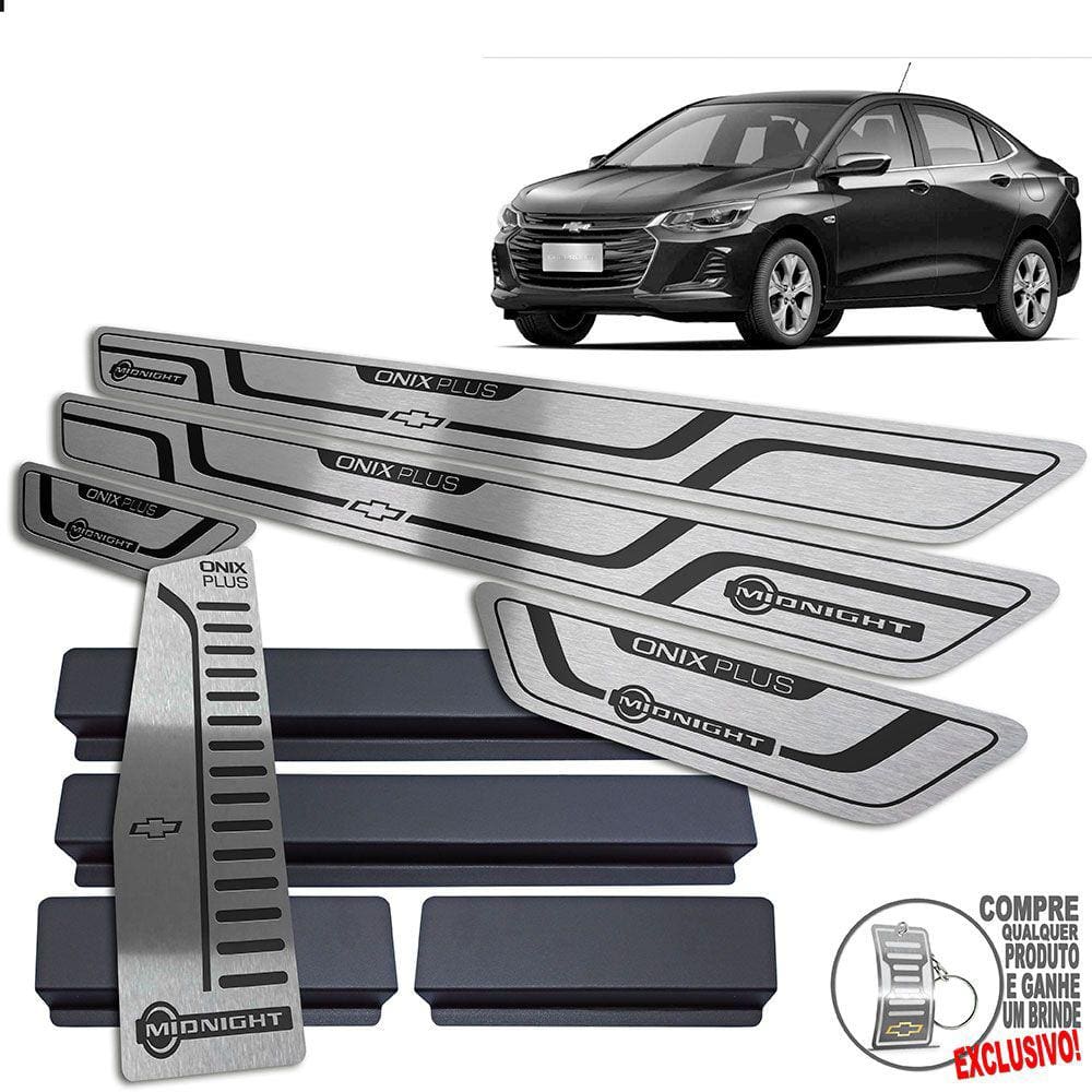 Soleira + Descanso Preto Onix Plus Midnight 2020 2022