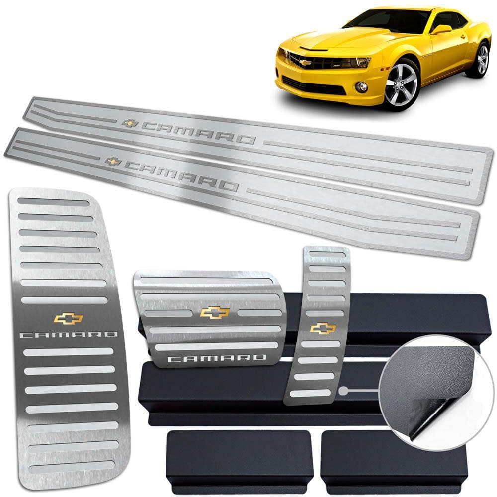 Descanso Pedaleira Automático Soleira Chevrolet Camaro Prata