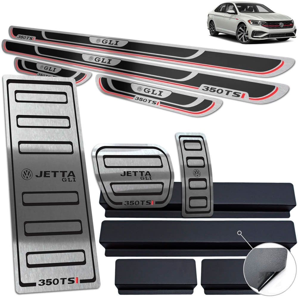 Soleira Pedaleira Descans Volkswagen Jetta Gli 350 Tsi Preto
