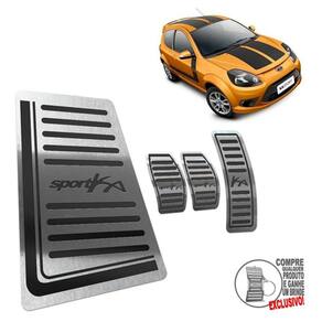 Descanso De Pé + Pedaleira Ford Ka Sport 2012 2013 Preto