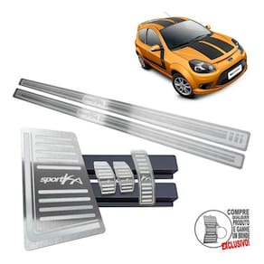 Descanso Pedaleira Soleira Ford Ka Sport 2012 2013 Prata