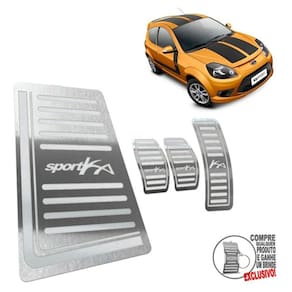 Descanso De Pé + Pedaleira Ford Ka Sport 2012 2013 Prata