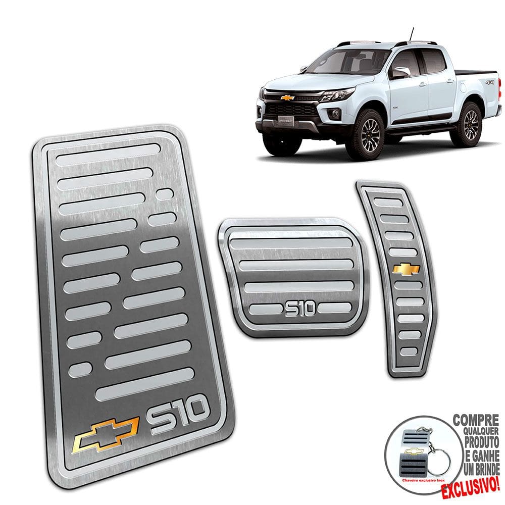 Descanso Pedaleira Automático Chevrolet S10 2021 2022 Prata