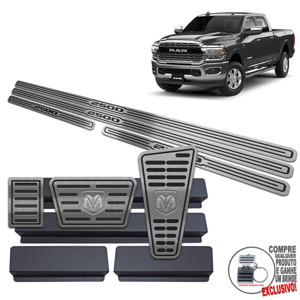 Soleira Pedaleira Preto Baixo Relevo Dodge Ram 2500 2021