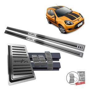 Pedaleira Soleira Descanso Preto Ford Ka Sport 2012 2013