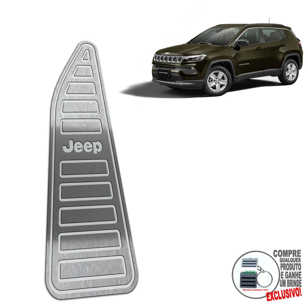 Descanso De Pé Aço Inox Jeep Compass 2022 Prata