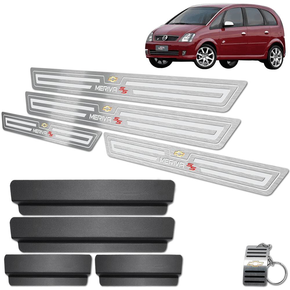 Soleira Chevrolet Meriva SS 2005 A 2010 Prata Baixo Relevo