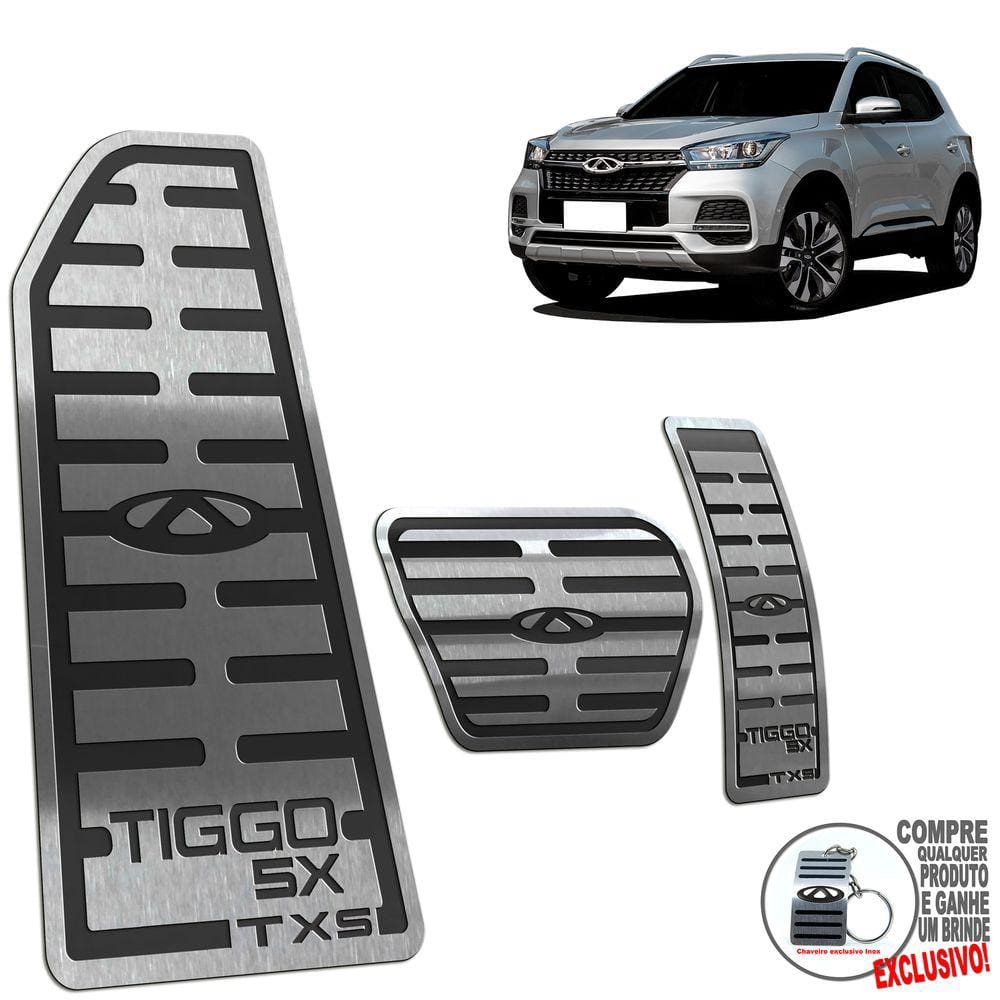 Descanso + Pedaleira Chery Tiggo 5X TXS 2019 A 2022 Preto