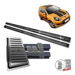 Descanso Pedaleira Soleira Ford Ka Sport 2012 2013 Preto