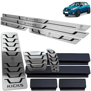 Pedaleira + Soleiras + Descanso Preto Nissan Kicks Uefa Ed