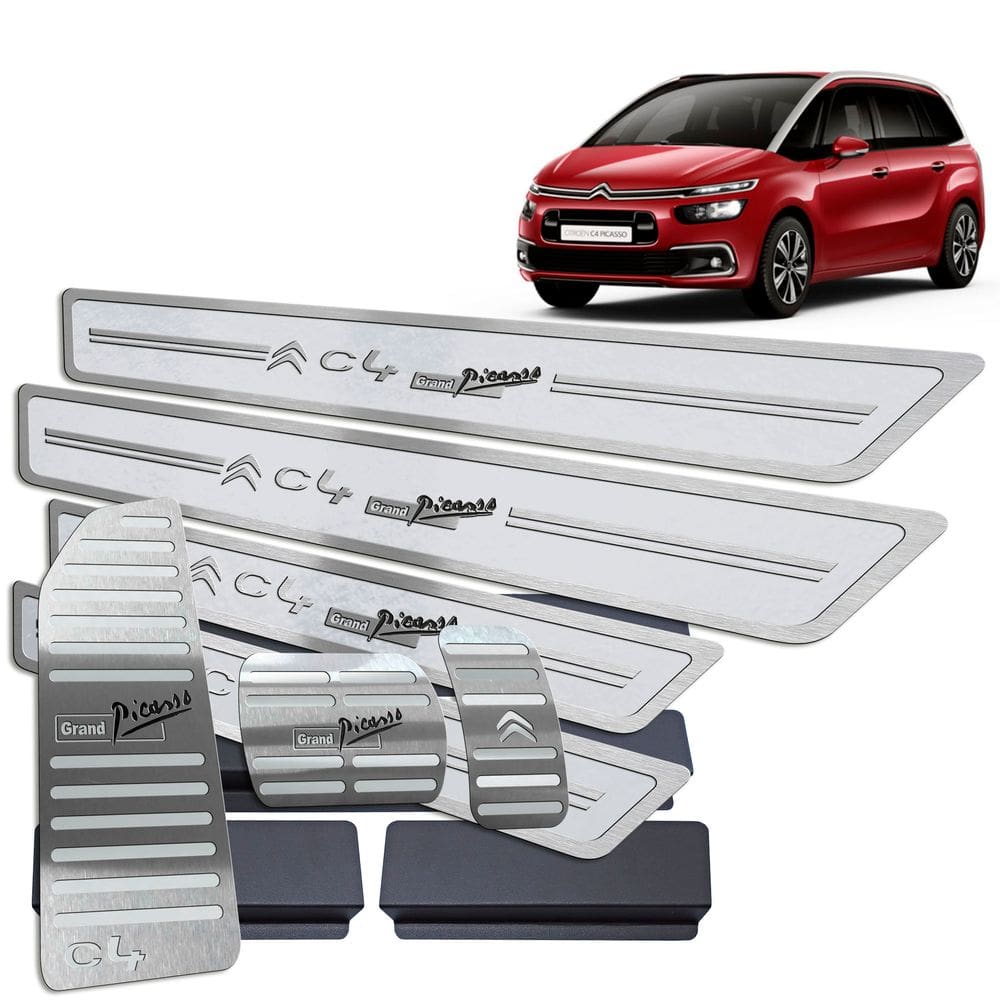 Descanso Pedaleira Soleira C4 Grand Picasso 2016 2019 Prata
