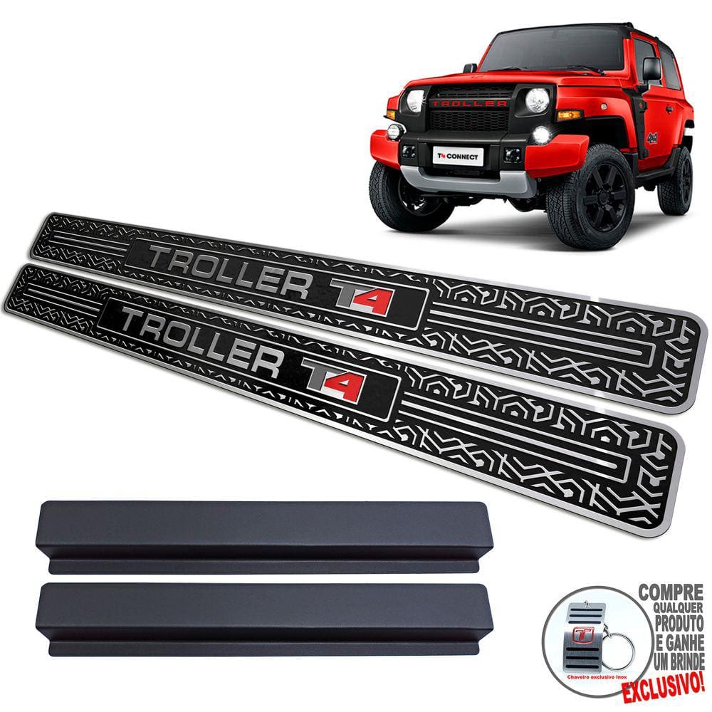 Soleira Alto Relevo Em Aço Inox Troller T4 2015 A 2022