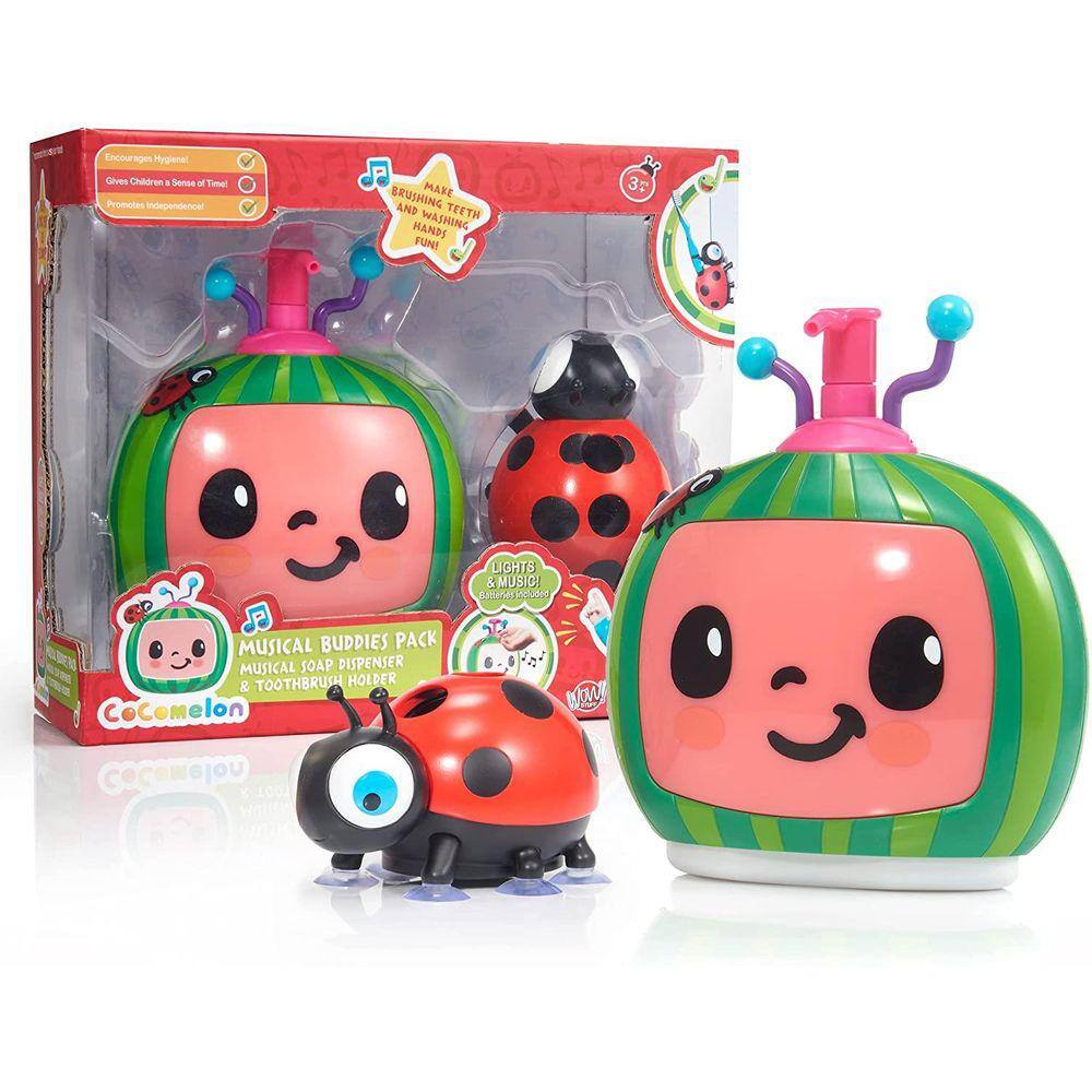 CoComelon Kids Dispensador de Sabonete & Conjunto de Música de Suporte de Escova de Dentes