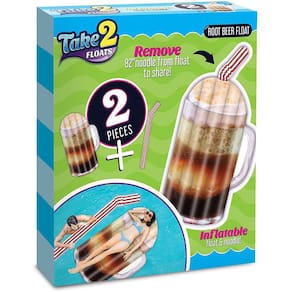 Pegue 2 flutuadores Root Beer Water Float & Noodle Pool Blow Up