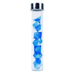 Sirius Dice 7-Set Manto & Blue Dice Pack UV Preto