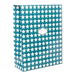Pressie Bolsa Peel & Seal Gift Bag Blue Stars 12pk Médio