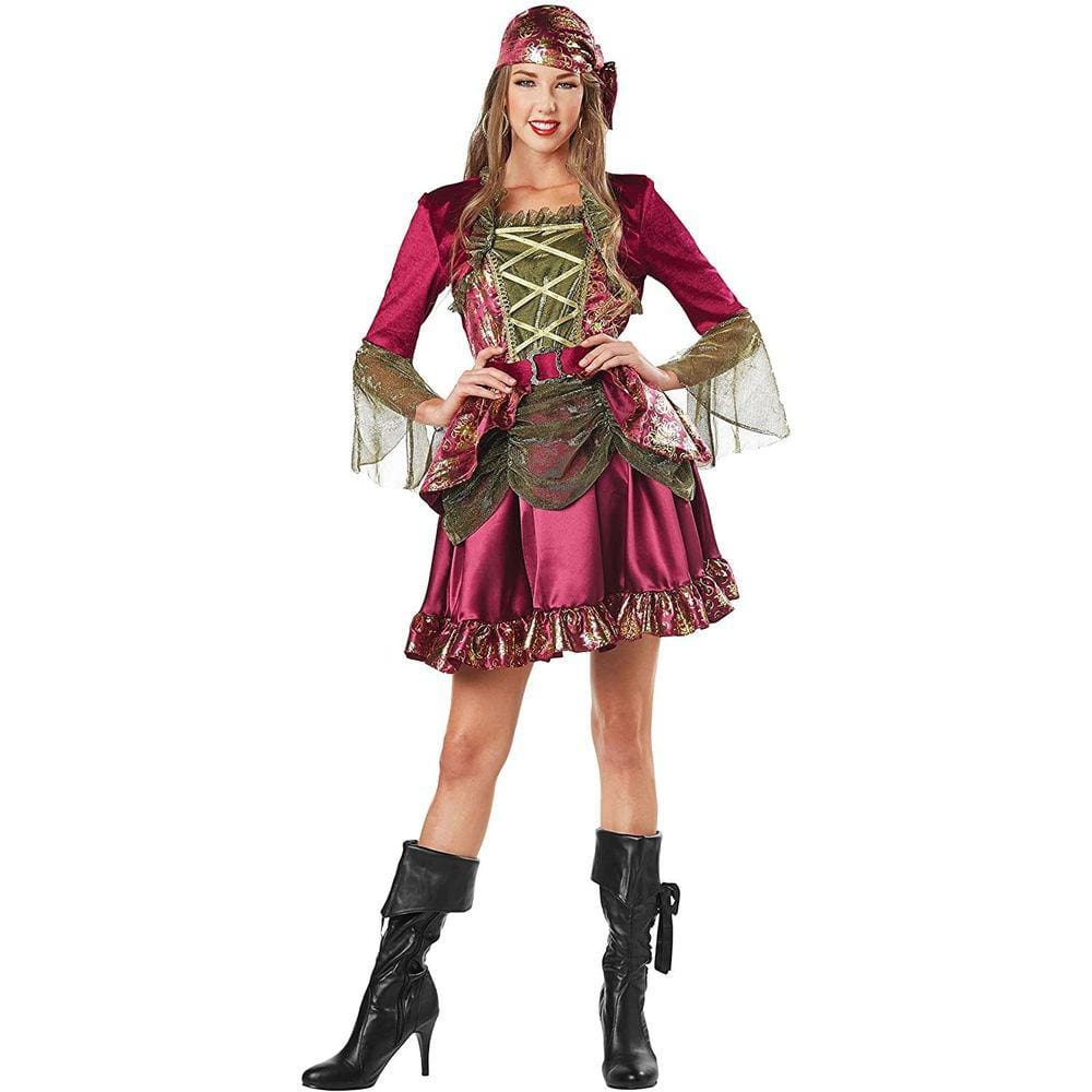 Lady Pirate She-Pirate Capitão tamanho S 4/6 Traje Feminino