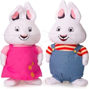 Max e Ruby Rabbit Bundle White Bunny Plush Doll Set Crianças