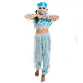 Harém mágico Jasmine Princess tamanho L Girls Blue Costume