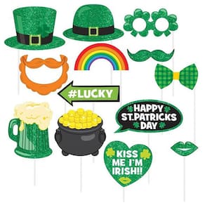 St. Patrick`s Day Photo Booth 13 peças Prop Kit Sorte de