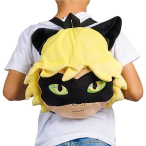 Mochila Escolar de Pelúcia Cat Nior 12" Jogável
