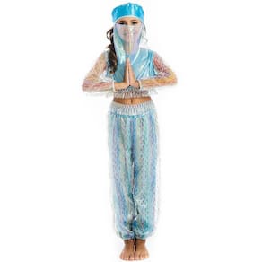 Harém mágico Jasmine Princess tamanho S Girls Blue Costume
