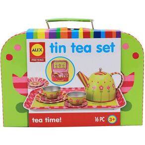 Alex Pretend Play Tea Time Lata 16pc Floral Kids Teapot Party