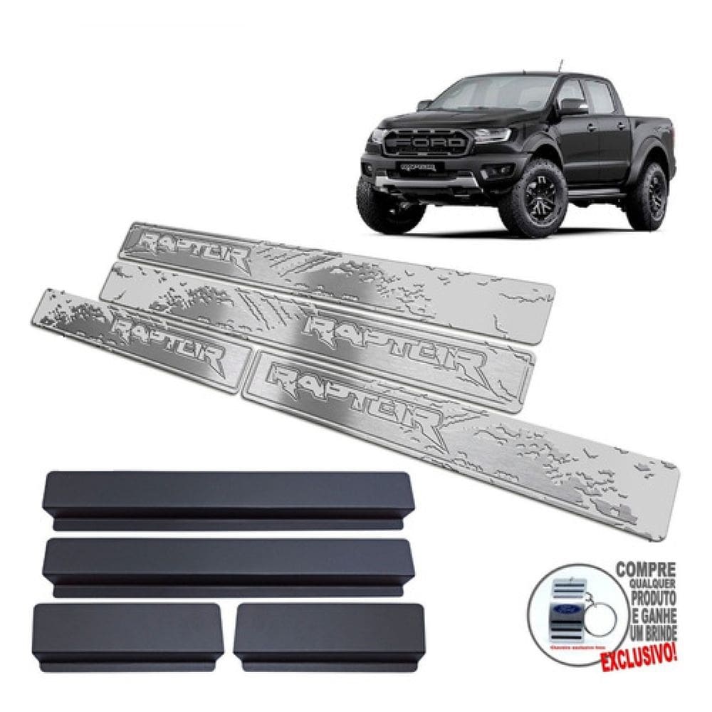 Soleira De Porta Baixo Relevo Ford Ranger Raptor 2019 a 2023